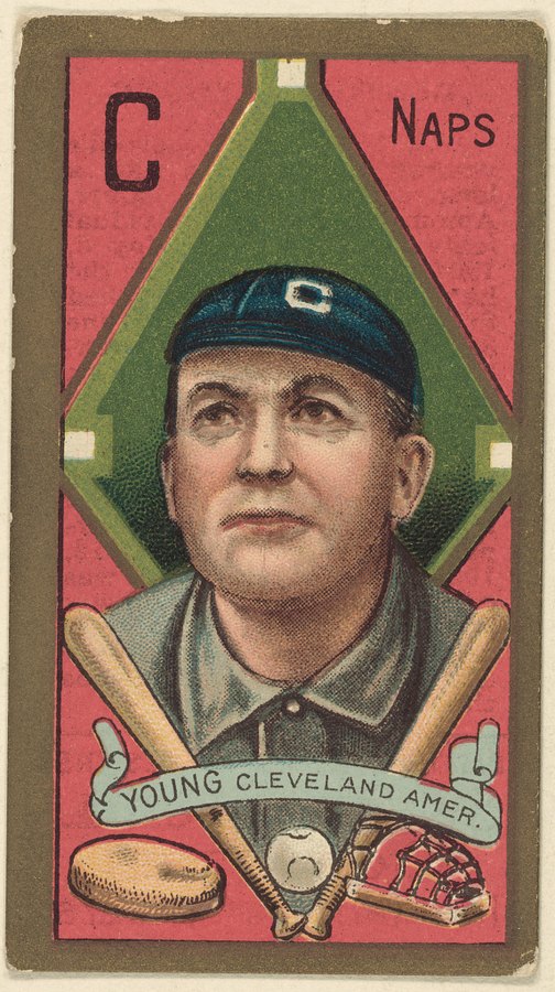 1911 T205 Gold Border (1911) NNO Cy Young — Cleveland Naps, graded PSA 5